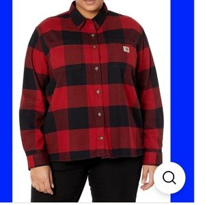 CARHARTT WOMEN'S RUGGED FLEX® LOOSE FIT MIDWEIGHT FLANNEL LONG-SLEEVE, size 16W